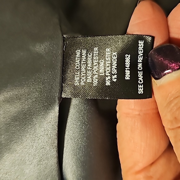 EUC Moto Faux Leather Metallic Moto Jacket size 0 - Picture 7 of 9